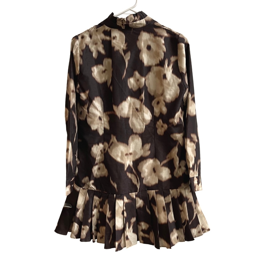 Tuckernuck Black and Cream Floral Long Sleeve Dress - Picture 6 of 13